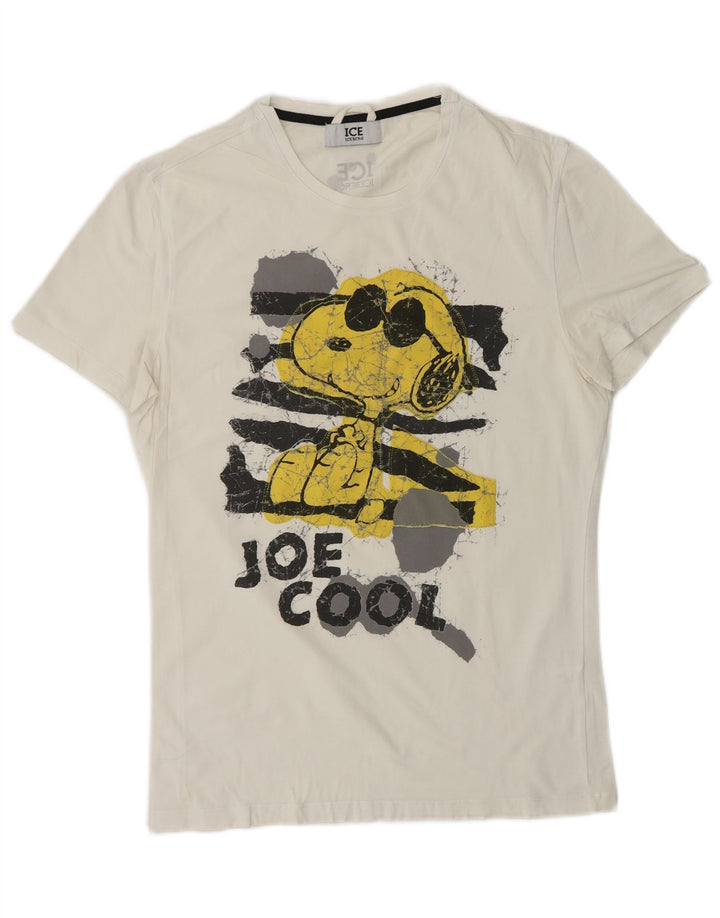 T-shirt grafica da uomo ICEBERG Top in cotone bianco medio