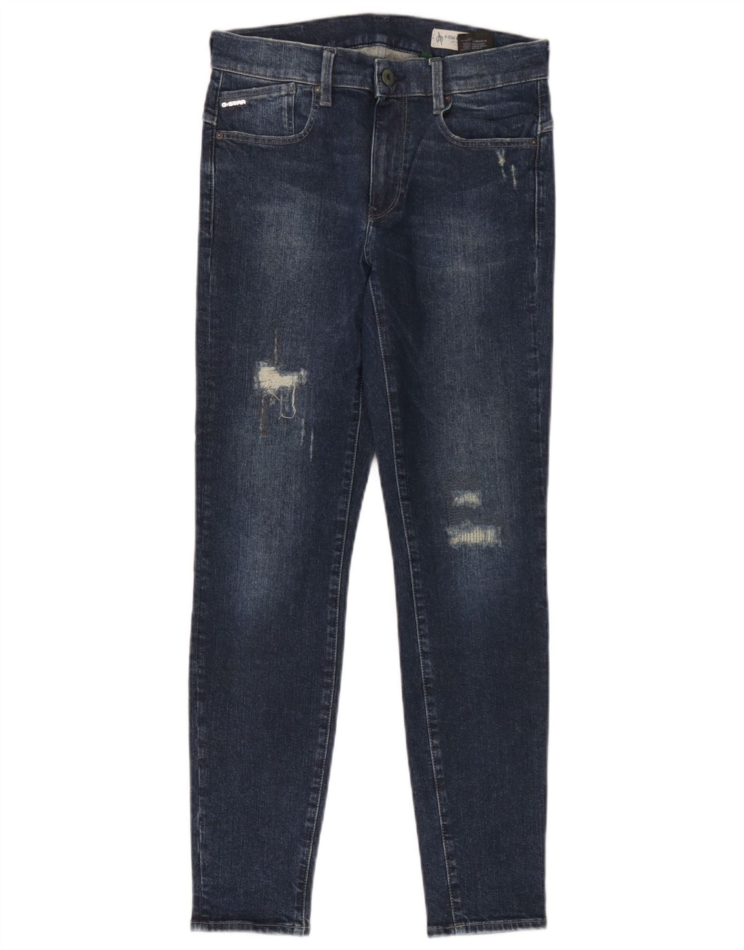 Jeans slim invecchiati da donna G-Star W28 L30 cotone blu