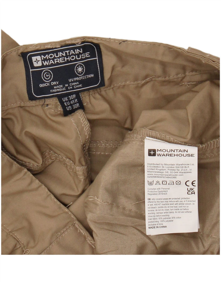 Pantaloni cargo dritti da uomo Mountain Warehouse W30 L30 Poliestere beige