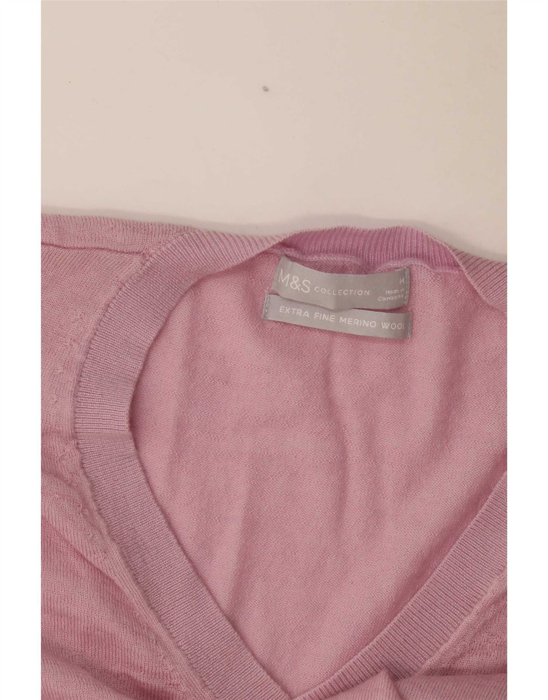 Maglione oversize con scollo a V da donna Marks & Spencer UK 14 Rosa medio