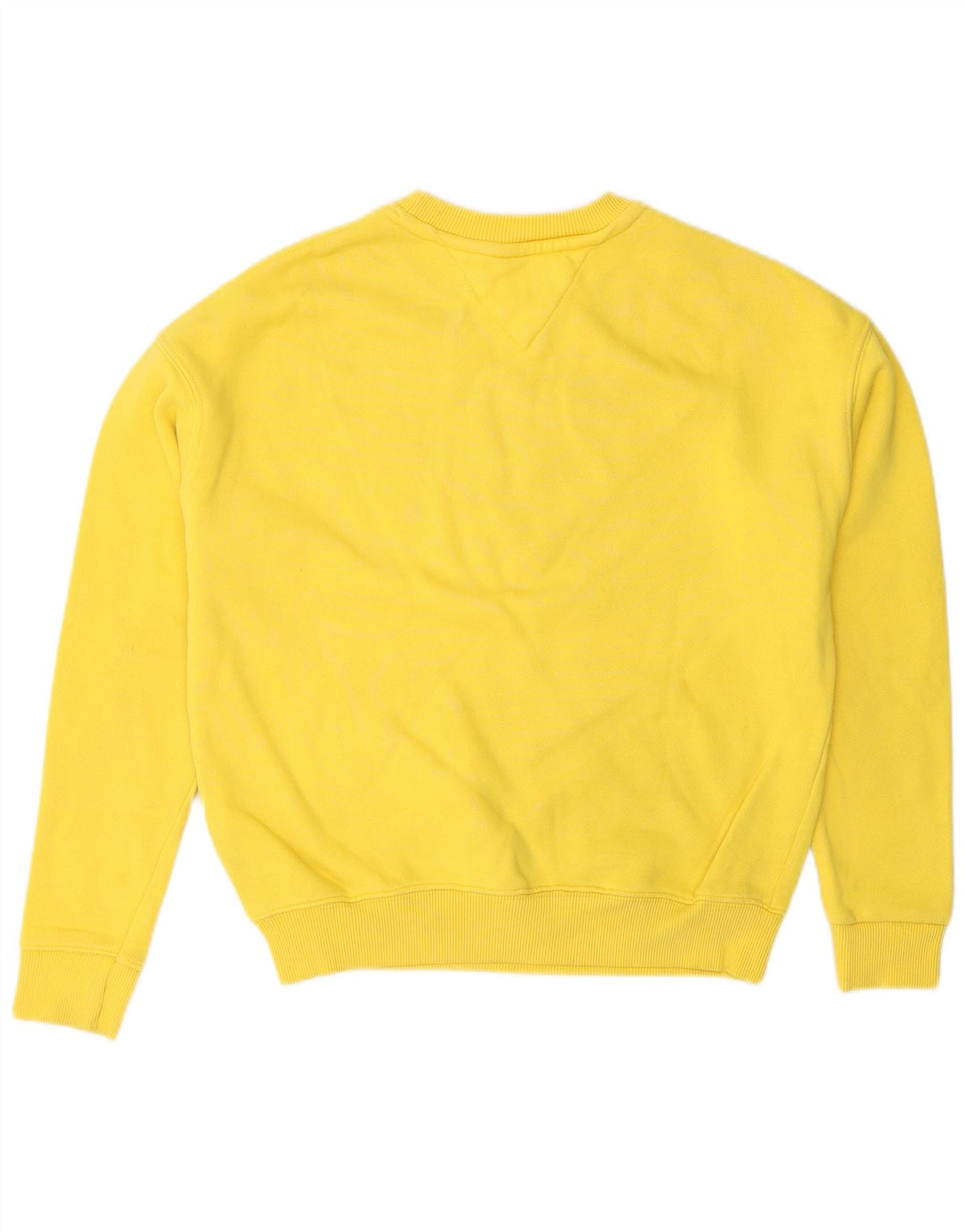 TOMMY HILFIGER Felpa oversize da donna Maglione UK 6 XS Cotone giallo