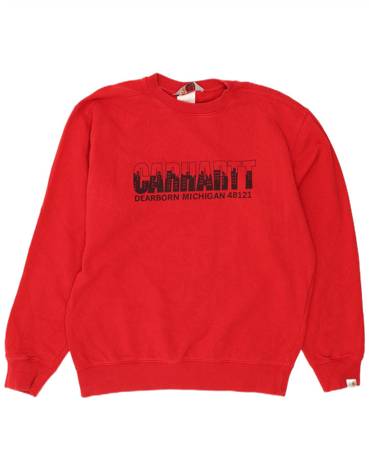 CARHARTT Felpa grafica da uomo Maglione grande cotone rosso