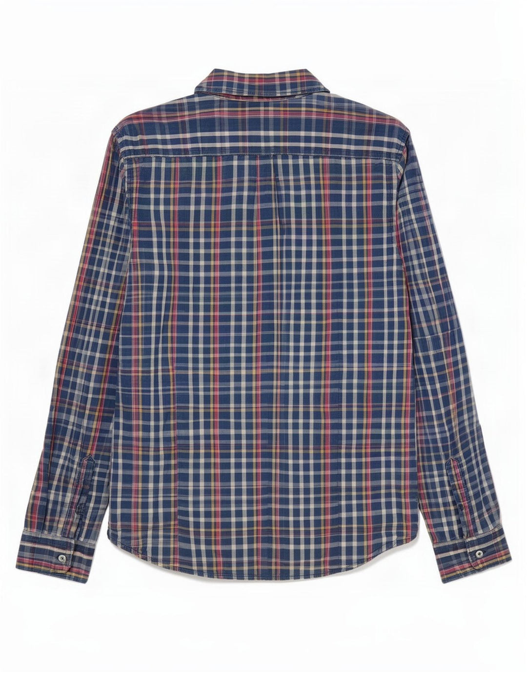 Camicia Napapijri da uomo geografica slim fit in cotone a quadri blu medio