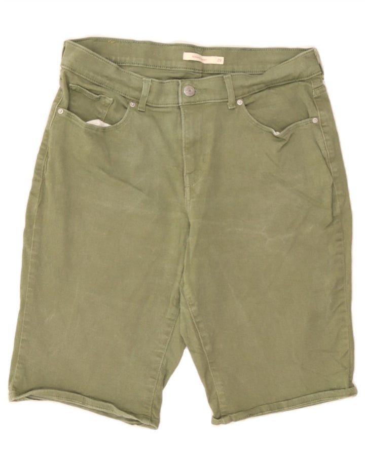LEVI'S Womens Denim Shorts W29 Medium Green Cotton Vintage Levi's and Second-Hand Levi's from Messina Hembry 