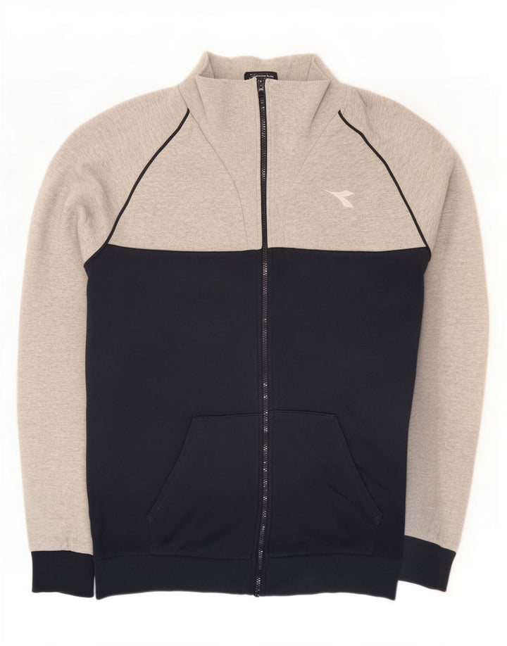 Giacca da tuta da uomo Diadora 3XL Colorblock grigio