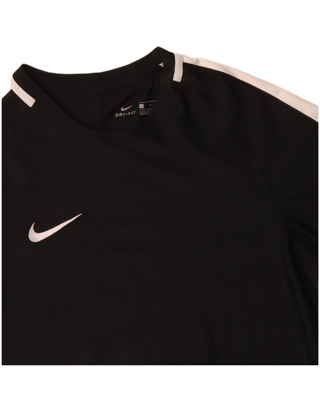 T-shirt da uomo Nike Top Large nera in poliestere color block, sportiva