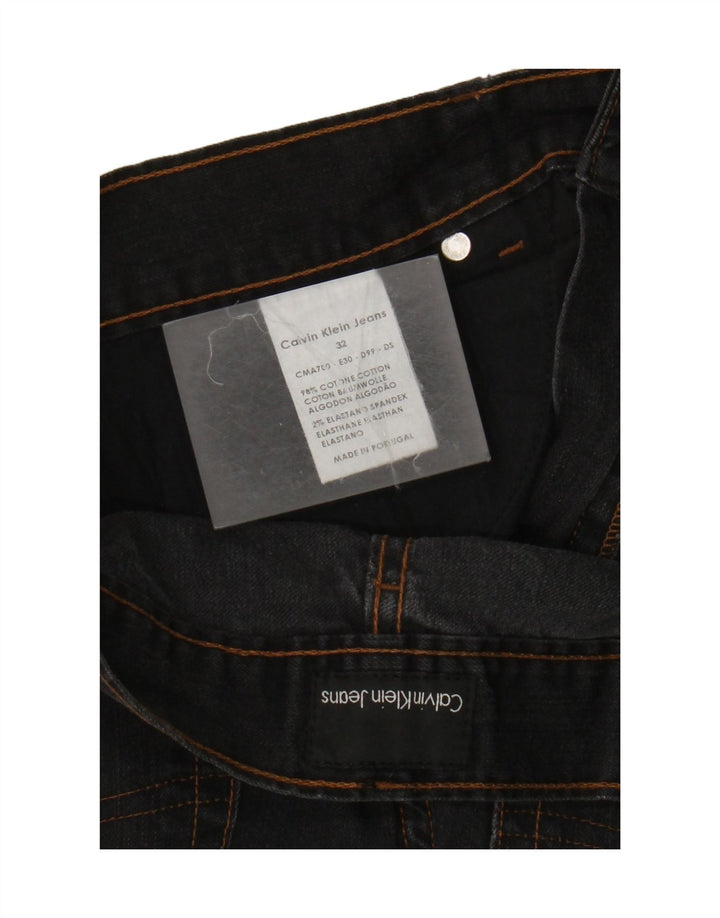 Jeans dritti da uomo Calvin Klein W32 L33 cotone nero