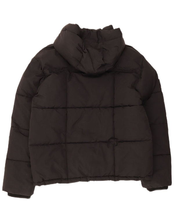 Giacca imbottita con cappuccio da uomo Superdry UK 42 XL nylon nero