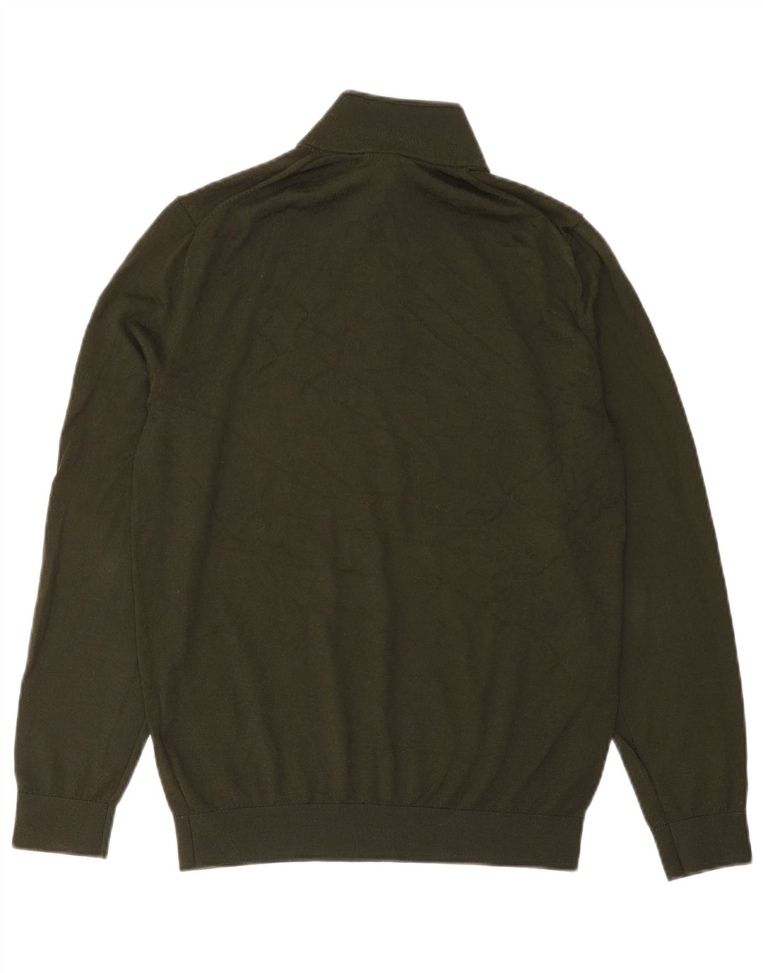 Maglione Reiss da uomo con zip e collo grande in acrilico verde