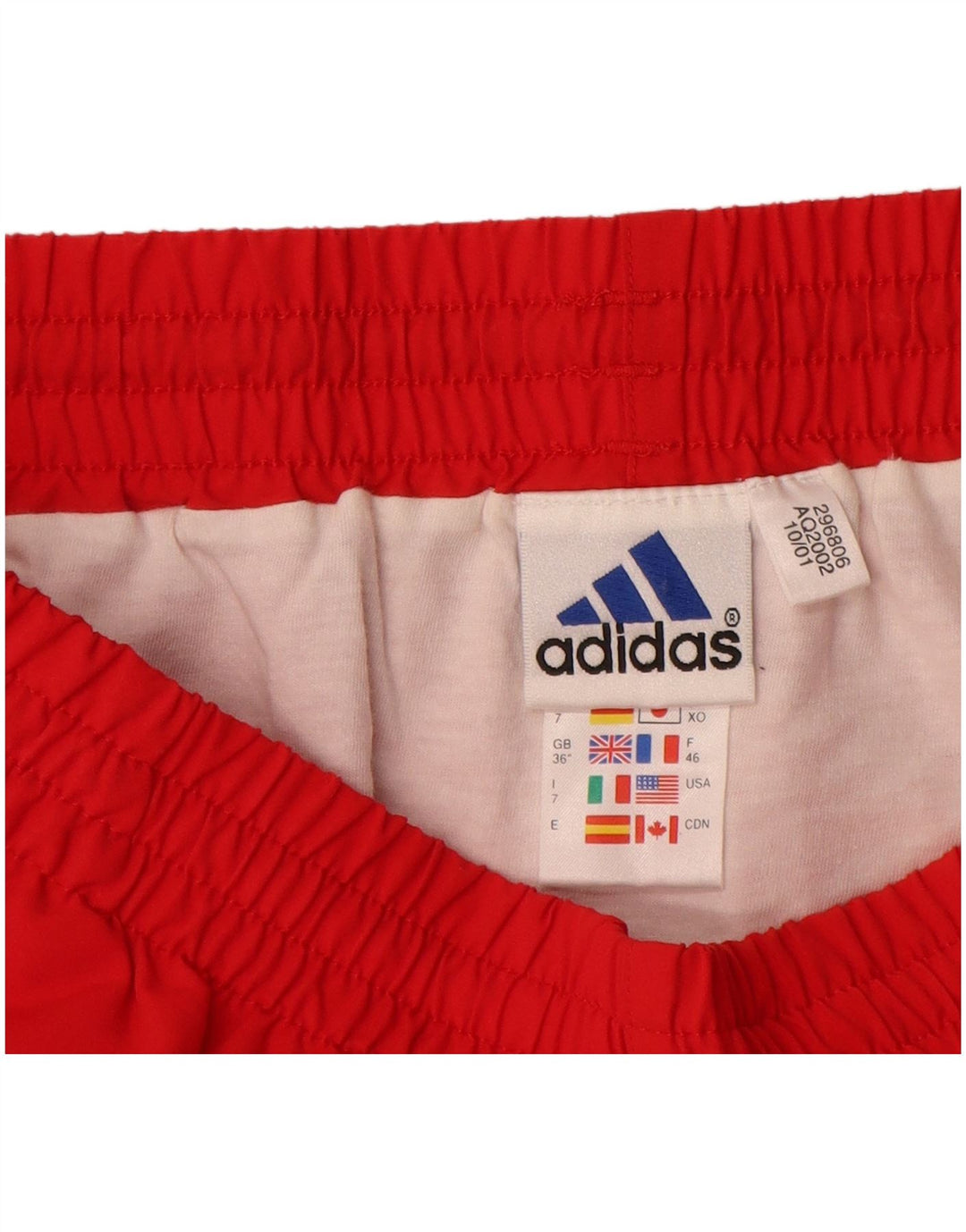 Pantaloncini sportivi Adidas da uomo grandi in poliestere rosso