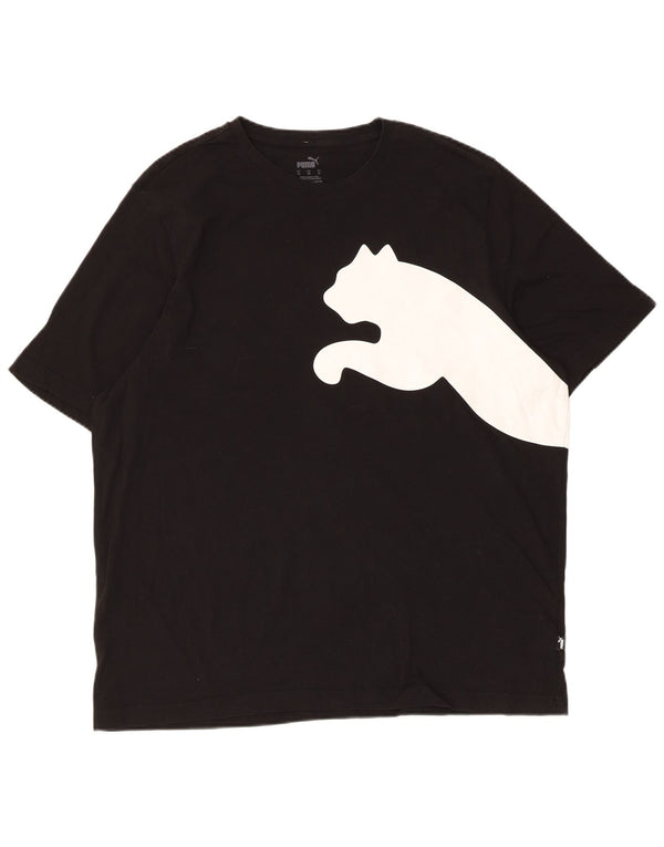 T-shirt grafica da uomo Puma Top XL in cotone nero