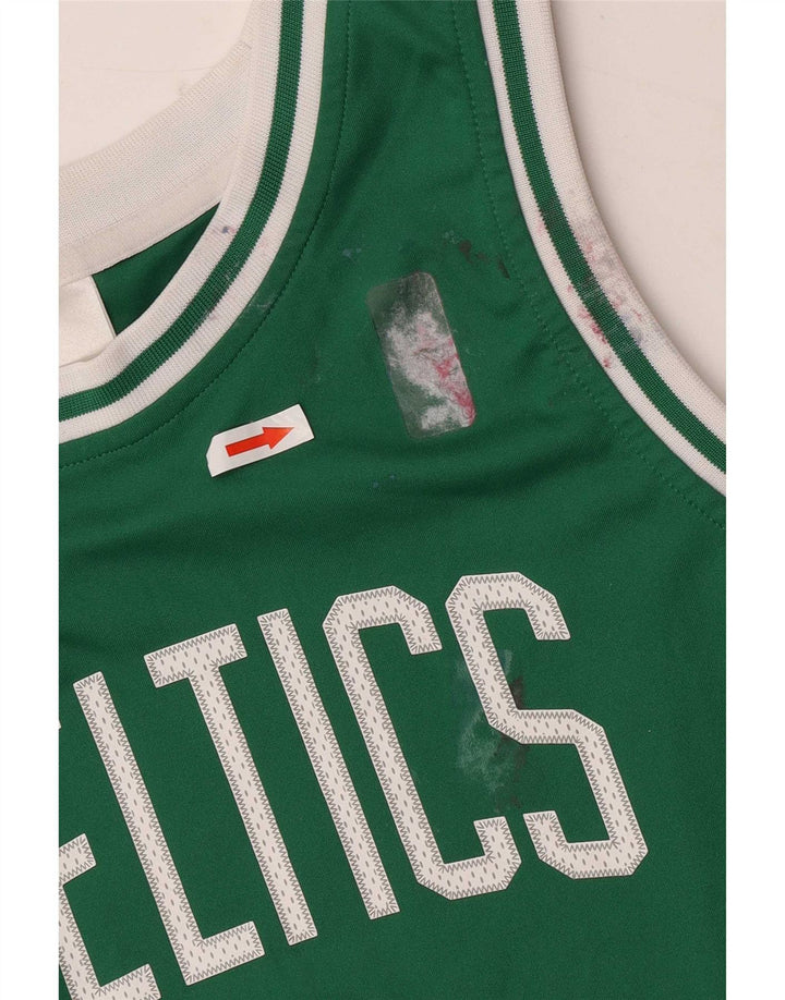 Canotta grafica Adidas da ragazzo Celtics 13-14 anni in poliestere verde