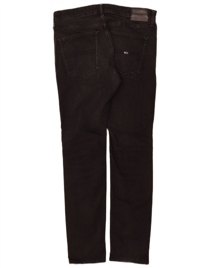 Jeans slim da uomo Tommy Hilfiger W36 L34 cotone nero
