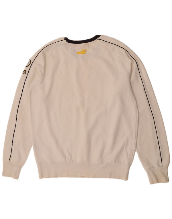 Felpa grafica da uomo Puma Maglione grande cotone bianco