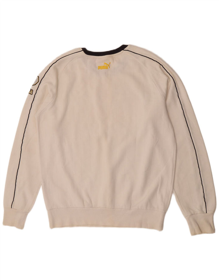 Felpa grafica da uomo Puma Maglione grande cotone bianco
