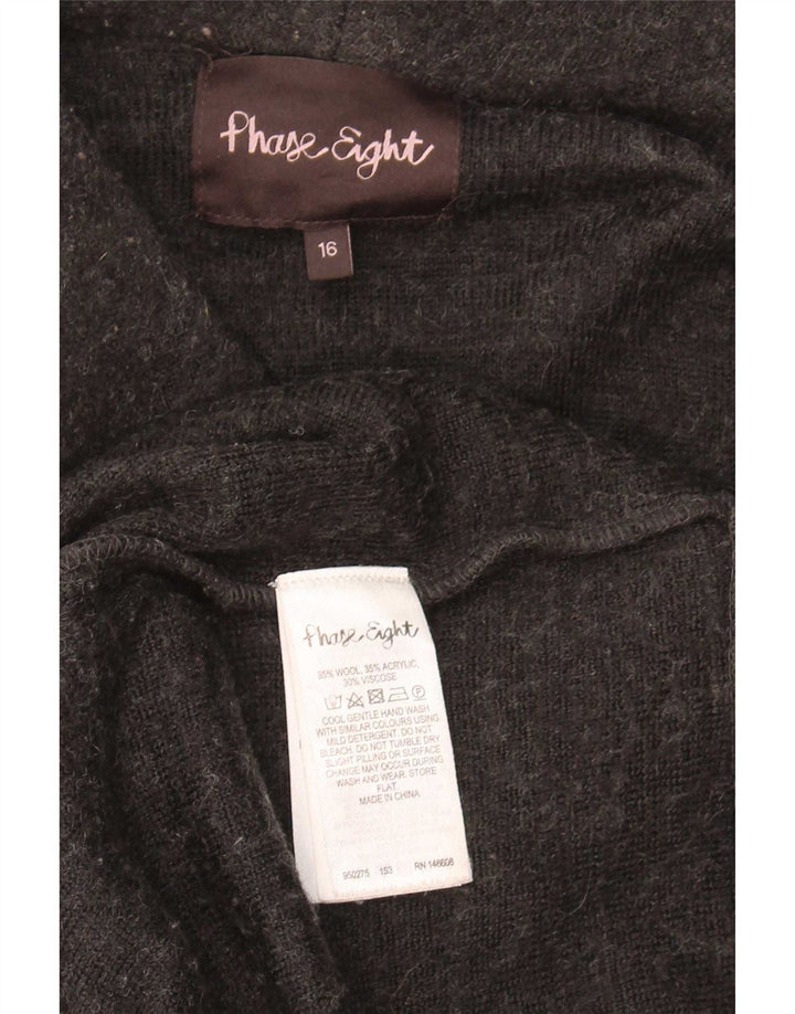Maglione cardigan lungo da donna Phase Eight UK 16 Large Black Wool