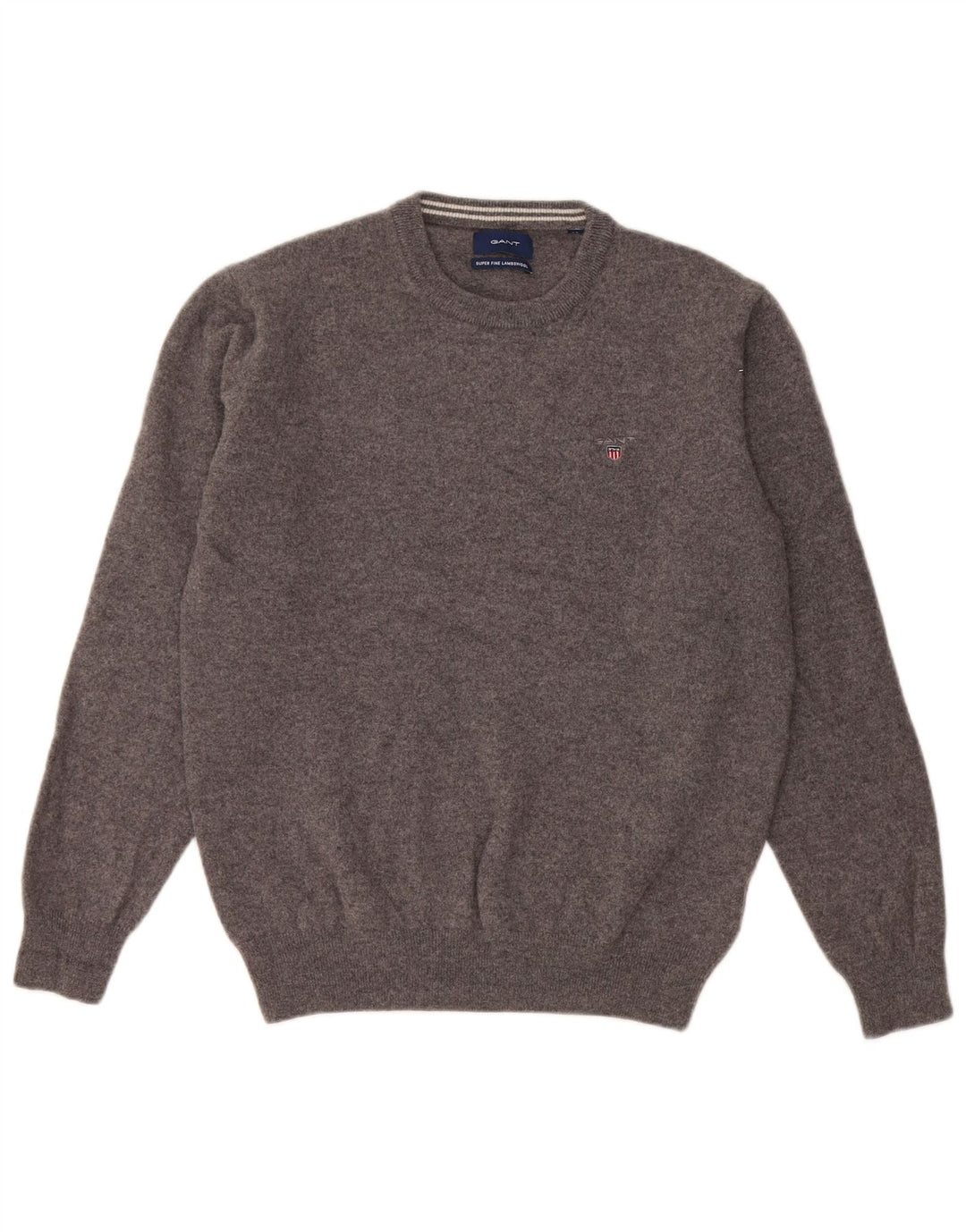 Maglione maglione girocollo da donna Gant UK 14 Lana grigio medio