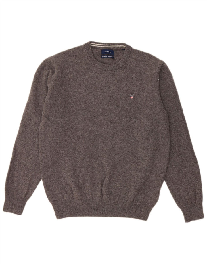 Maglione maglione girocollo da donna Gant UK 14 Lana grigio medio