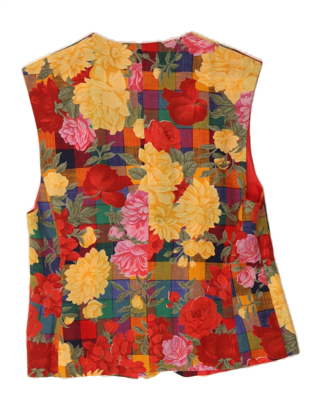 BIANCA Womens Waistcoat EU 40 Medium Multicoloured Floral Vintage Bianca and Second-Hand Bianca from Messina Hembry 
