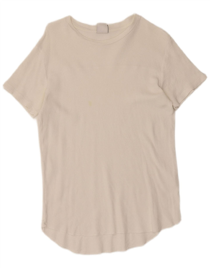 ZARA Mens T-Shirt Top Large White Cotton