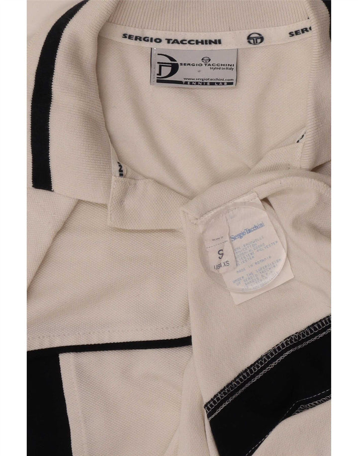 Polo da uomo Sergio Tacchini piccola in cotone color block bianco