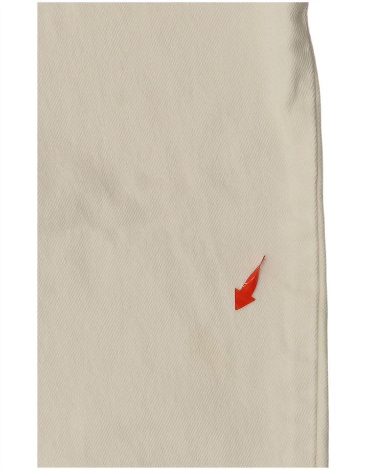 Jeans da donna a vita alta STEFANEL IT 44 medio W24 L27 cotone bianco sporco