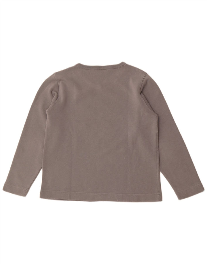 Felpa oversize da donna Adidas maglione UK 10 piccolo cotone grigio