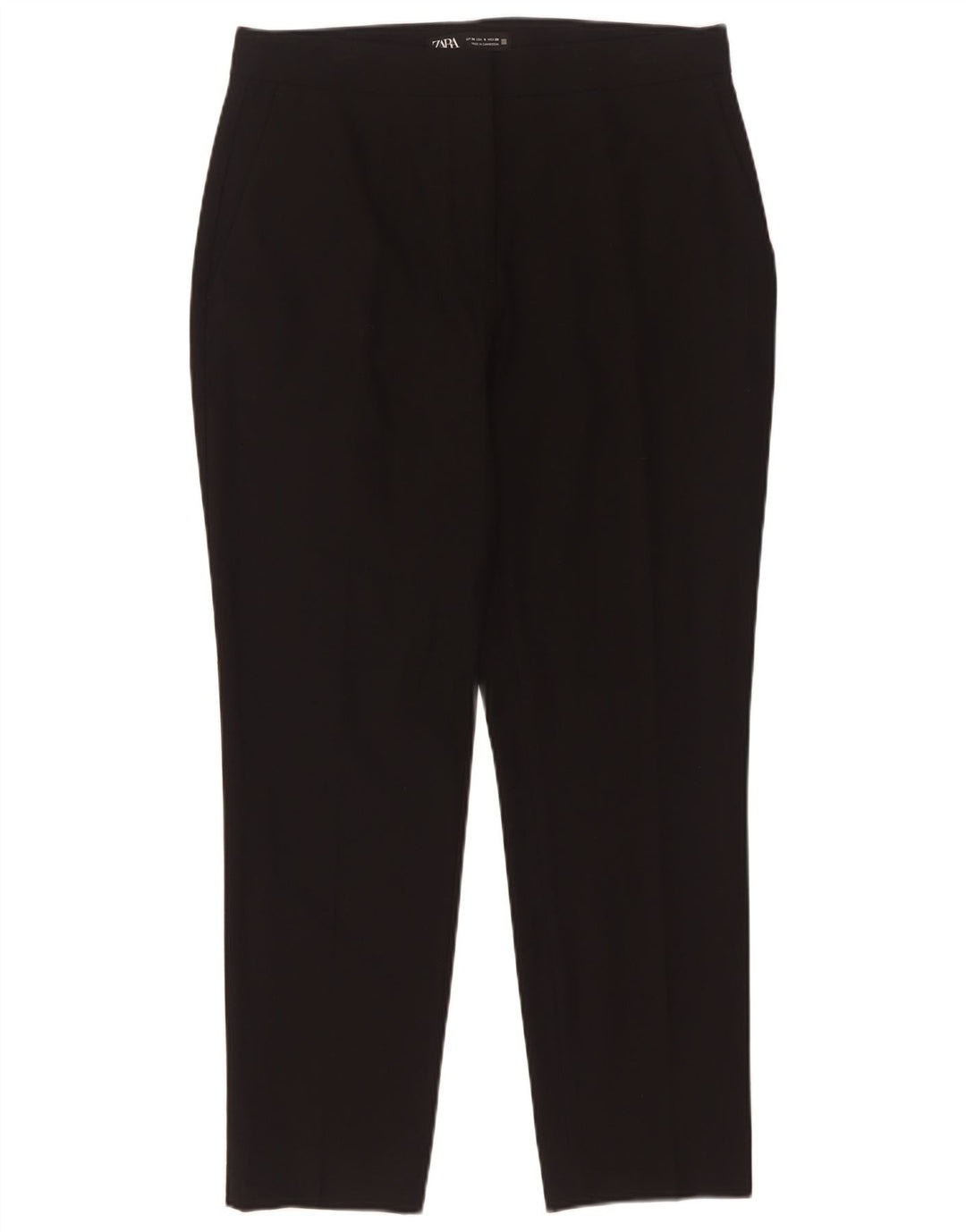 Pantaloni chino slim da donna Zara EU 38 Small W28 L26 poliestere nero