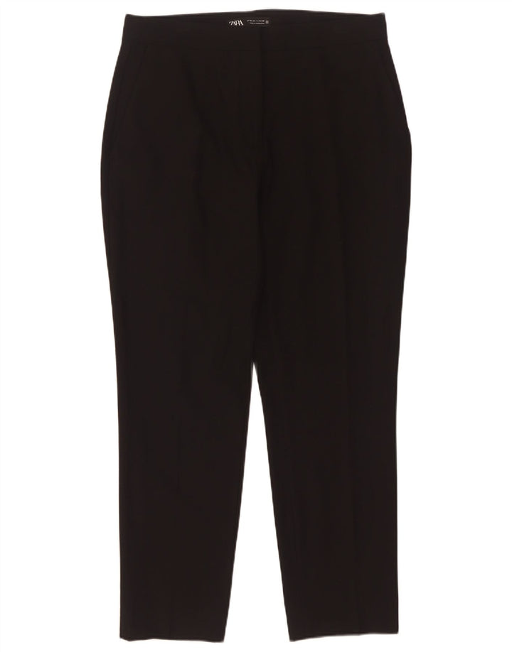 Pantaloni chino slim da donna Zara EU 38 Small W28 L26 poliestere nero
