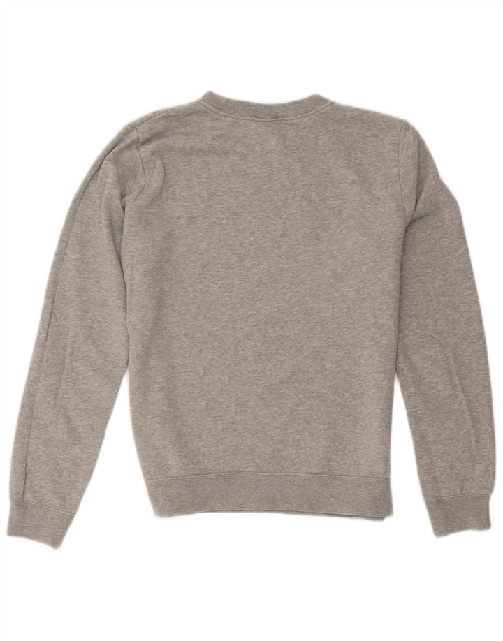 Felpa oversize con grafica Nike da donna, maglione UK 10, piccolo cotone grigio