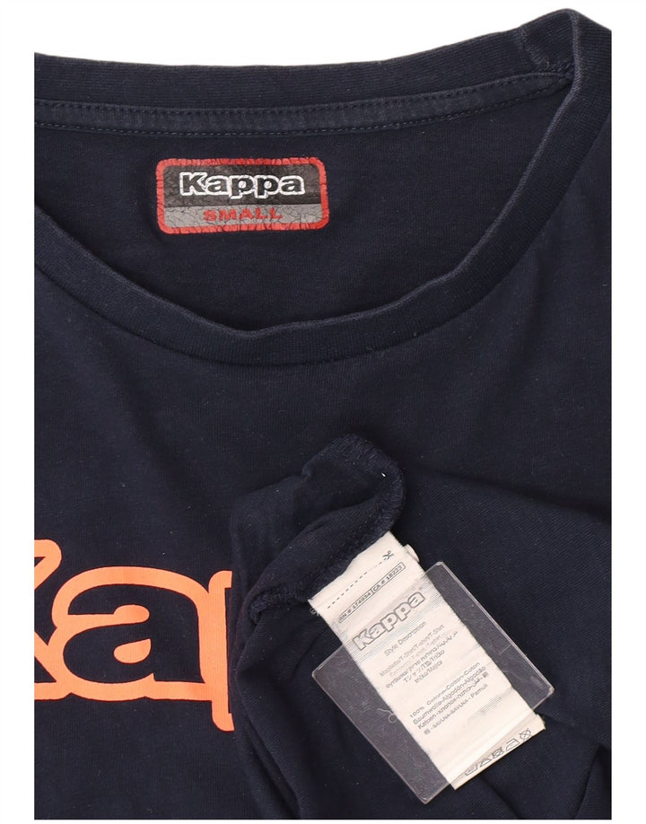 T-shirt grafica da uomo Kappa Top Small in cotone blu navy
