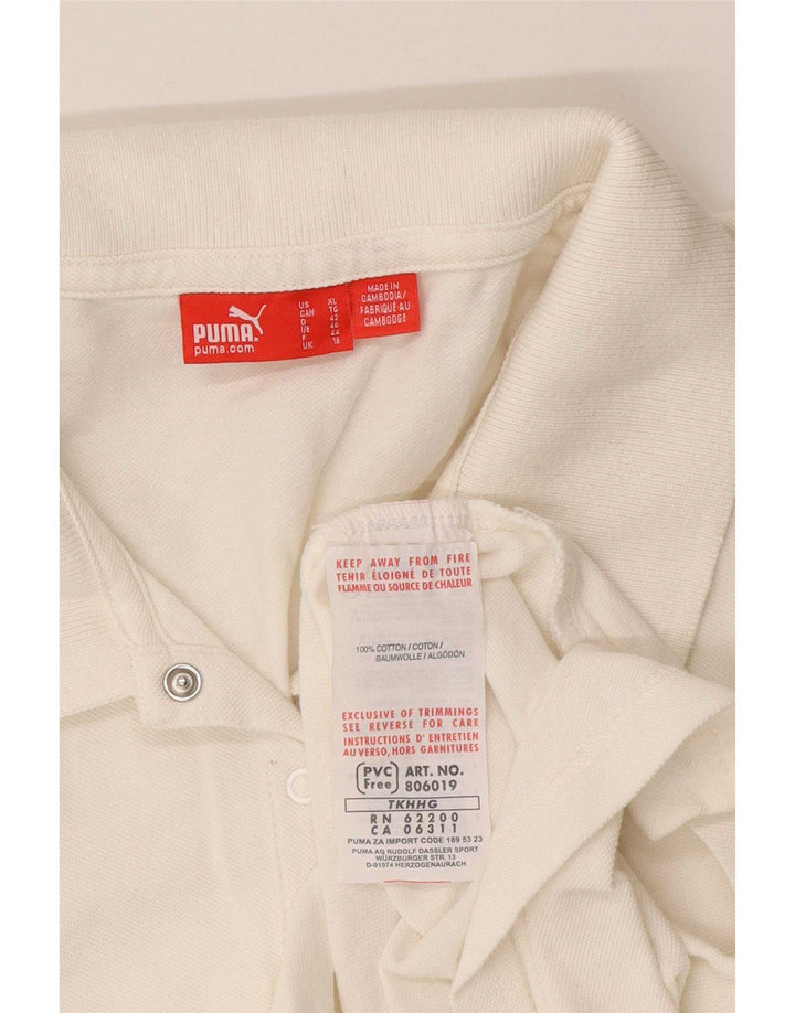 Polo da donna Puma UK 16 grande cotone bianco
