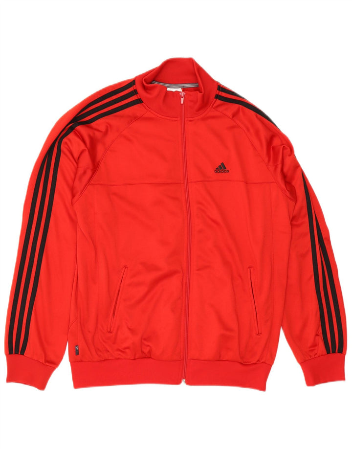 Giacca Top della tuta da ragazzo Adidas 15-16 anni in poliestere rosso