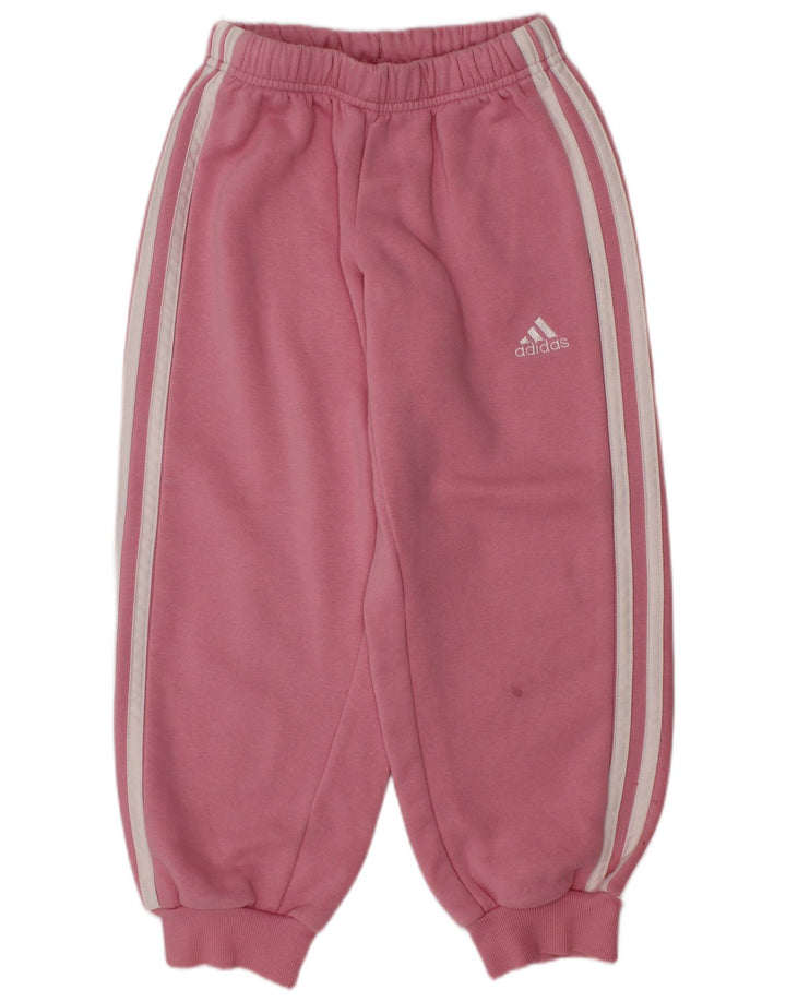 Pantaloni della tuta da bambina ADIDAS Joggers 5-6 anni in cotone rosa