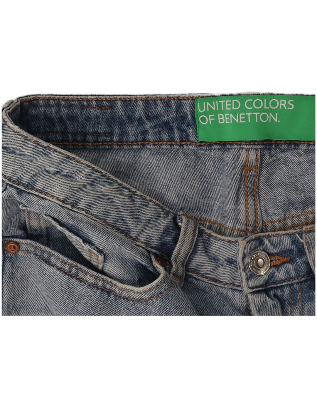 BENETTON Womens Tapered Jeans W28 L29 Blue