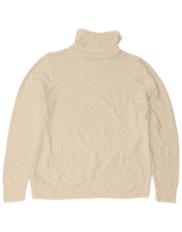 Maglione maglione a collo alto da donna Marks & Spencer UK 16 grande bianco sporco