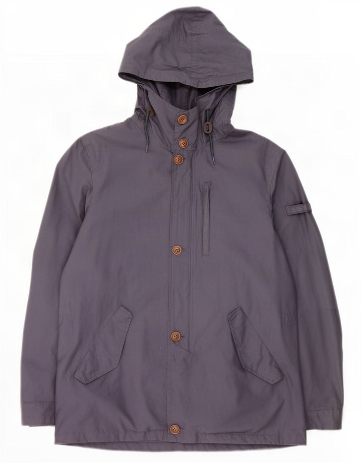 Giacca Parka con cappuccio da uomo Woolrich UK 40 Large Blu Navy in cotone