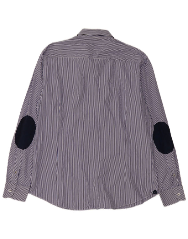 MASSIMO DUTTI Camicia Uomo XL Blu Gessato