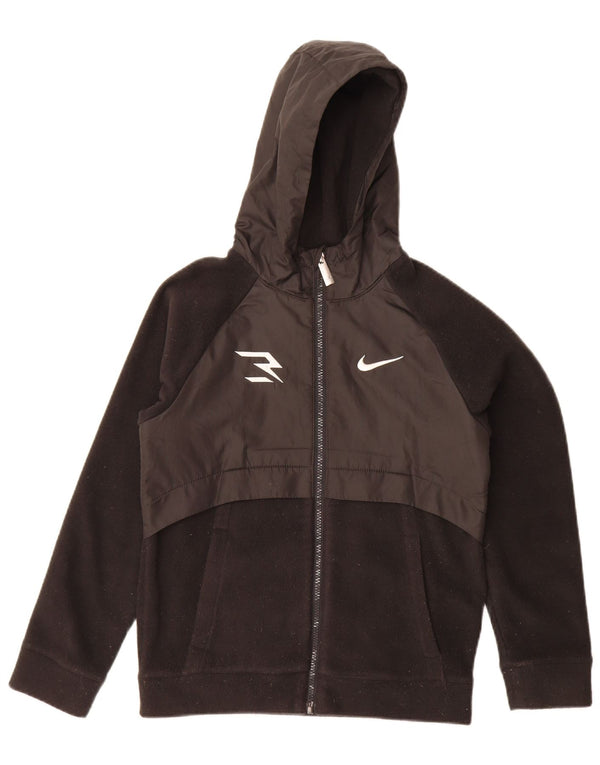 Giacca in pile con cappuccio Nike da ragazzo 10-11 anni media poliestere nero