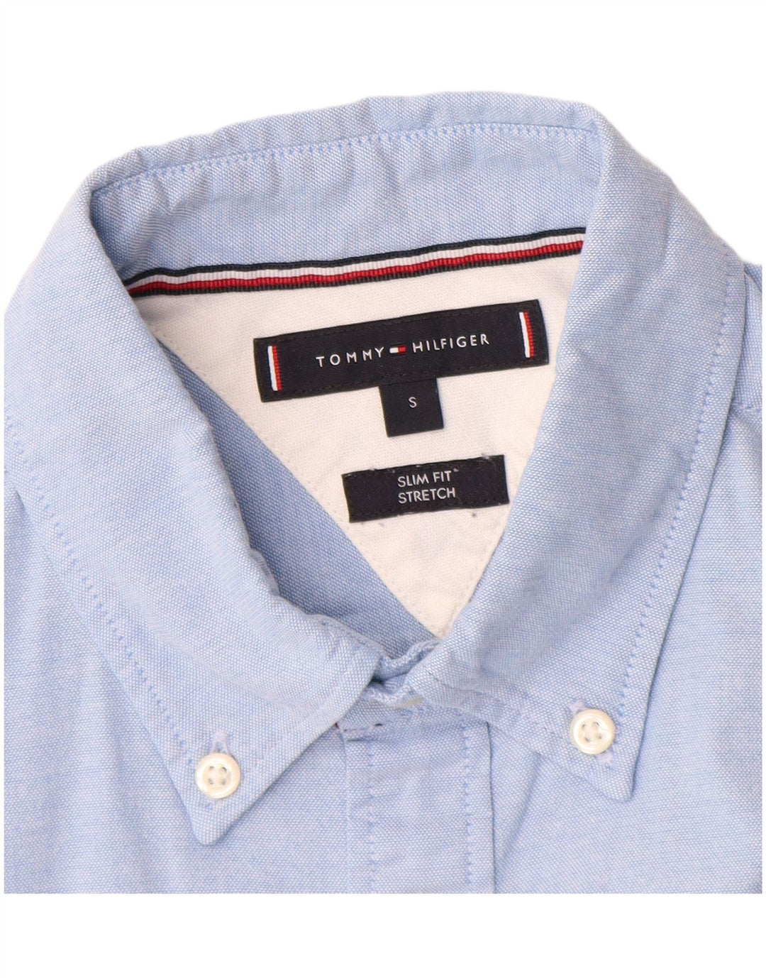Camicia slim fit da uomo Tommy Hilfiger piccola in cotone blu