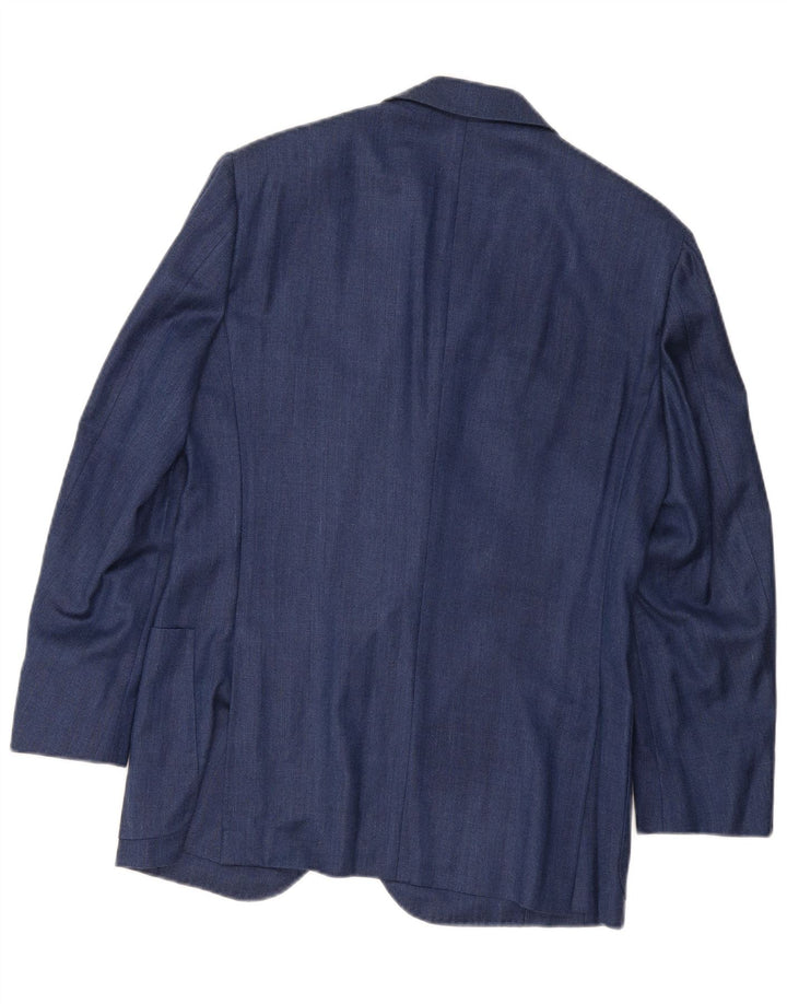 Giacca blazer da uomo a 3 bottoni Burberry IT 48 media lana blu navy