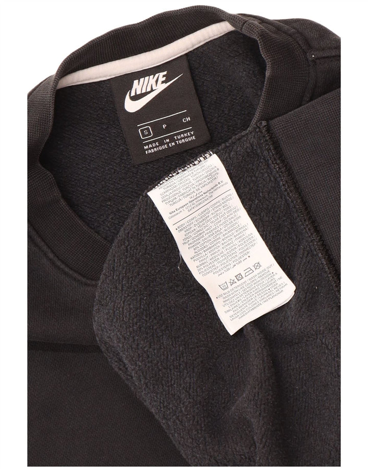 Felpa da uomo ampia NIKE, maglione piccolo in cotone nero