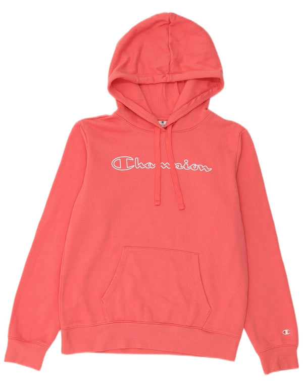Felpa con cappuccio grafica da donna Champion UK 14 rosa medio