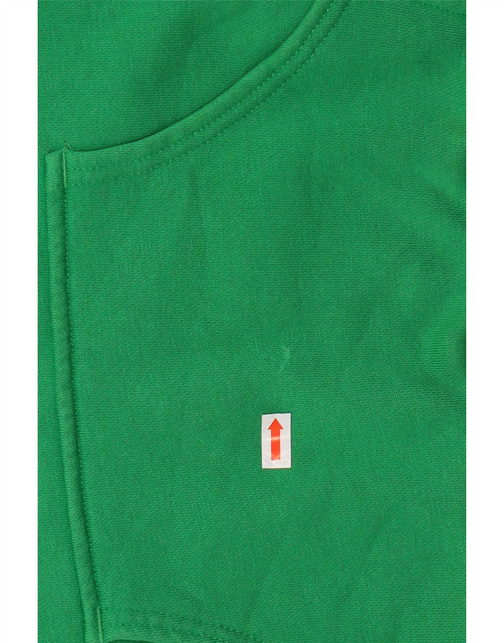 Maglione con cappuccio grafico corto da donna ADIDAS EU 38 cotone verde medio