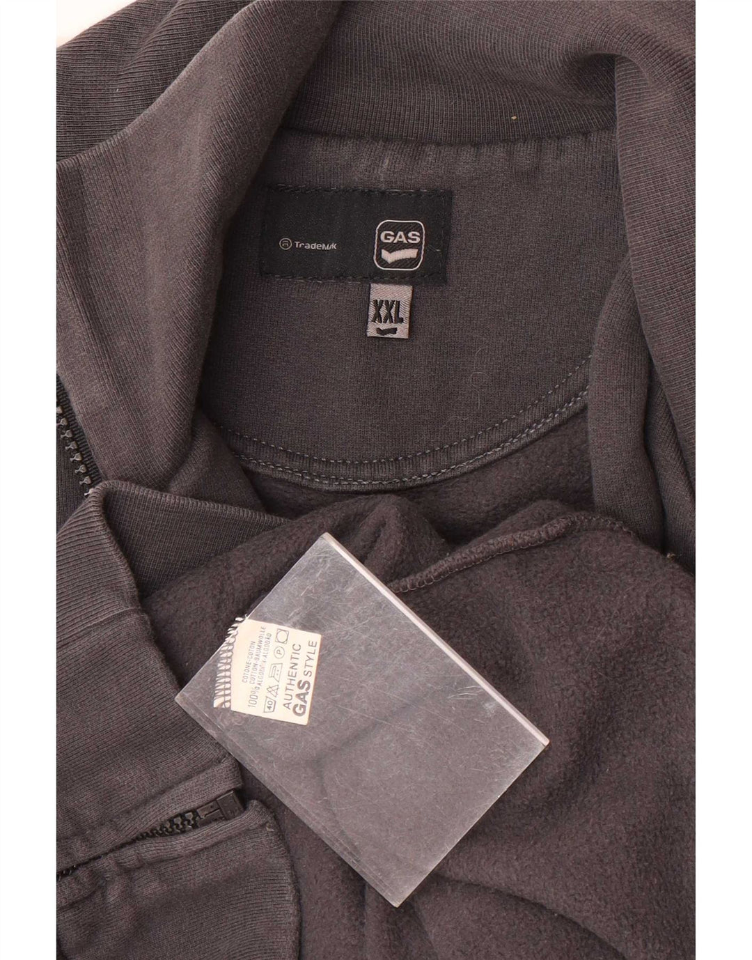 Giacca da tuta grafica da uomo Gas 2XL in cotone color block grigio