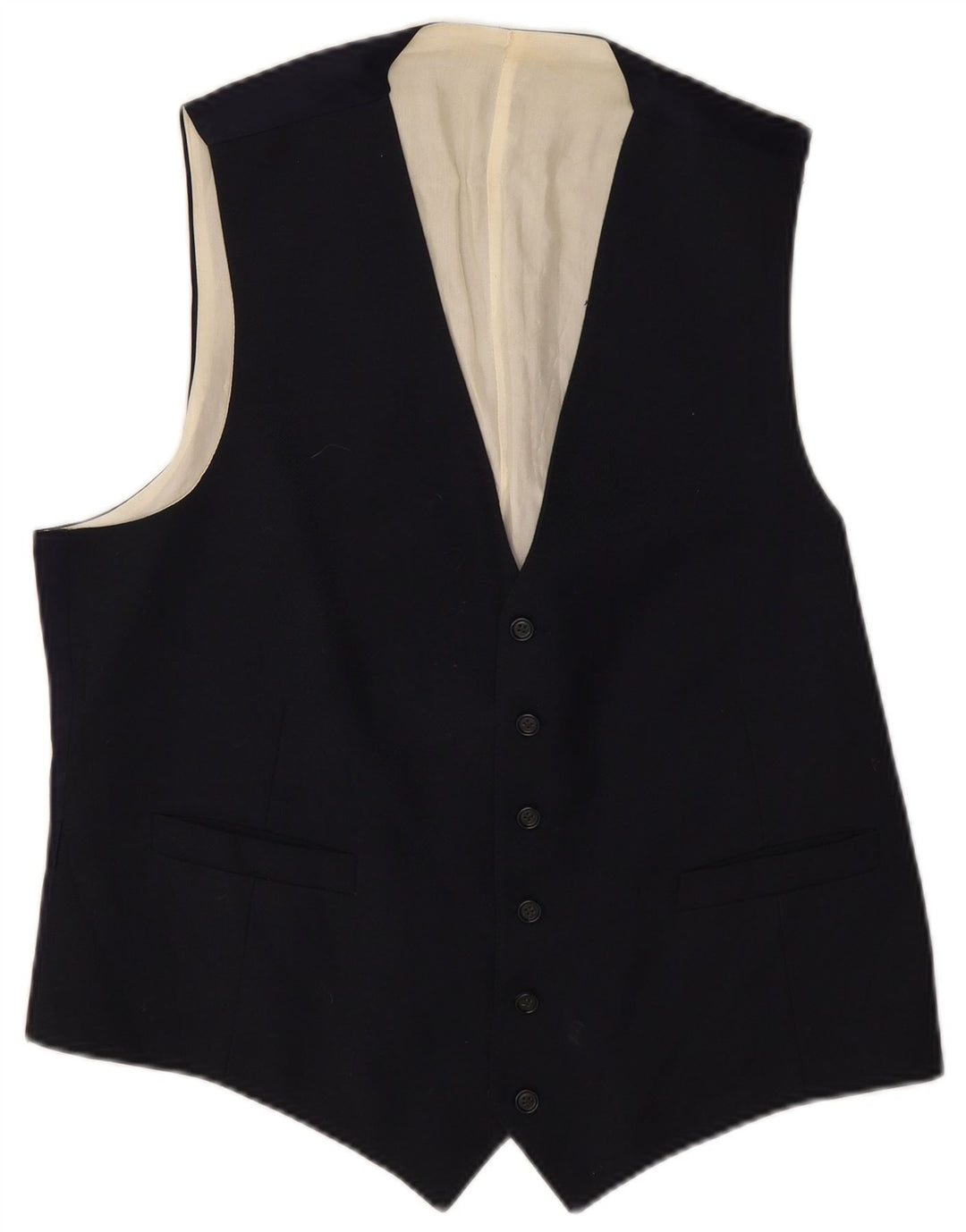 Gilet vintage da uomo IT 52 grande blu navy