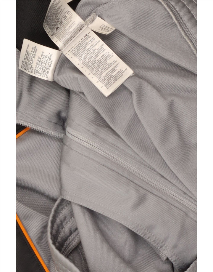 Giacca da ginnastica da uomo Adidas Top Giacca in poliestere color block grigio medio