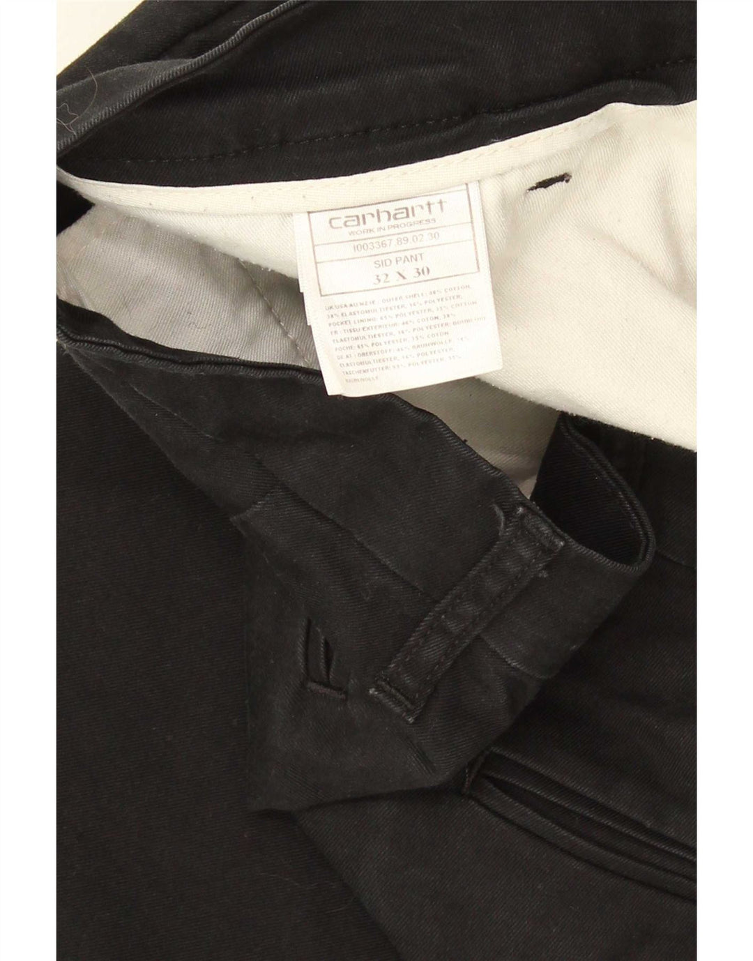 Pantaloni chino dritti Sid da uomo Carhartt W32 L30 cotone nero