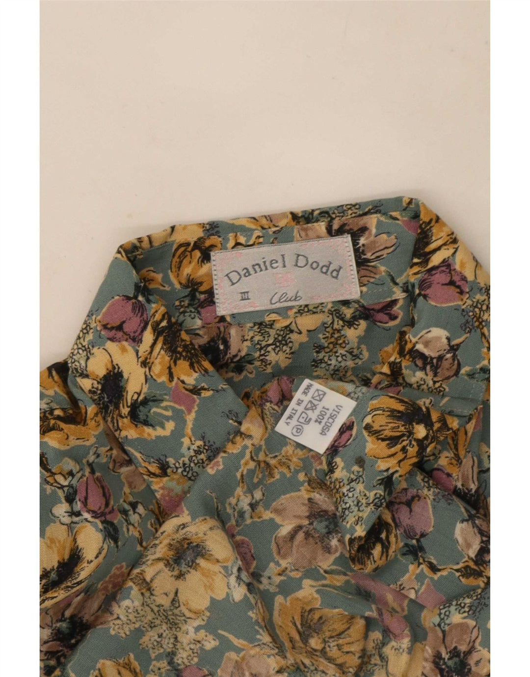 Camicia da uomo Daniel Dodd in viscosa floreale verde medio