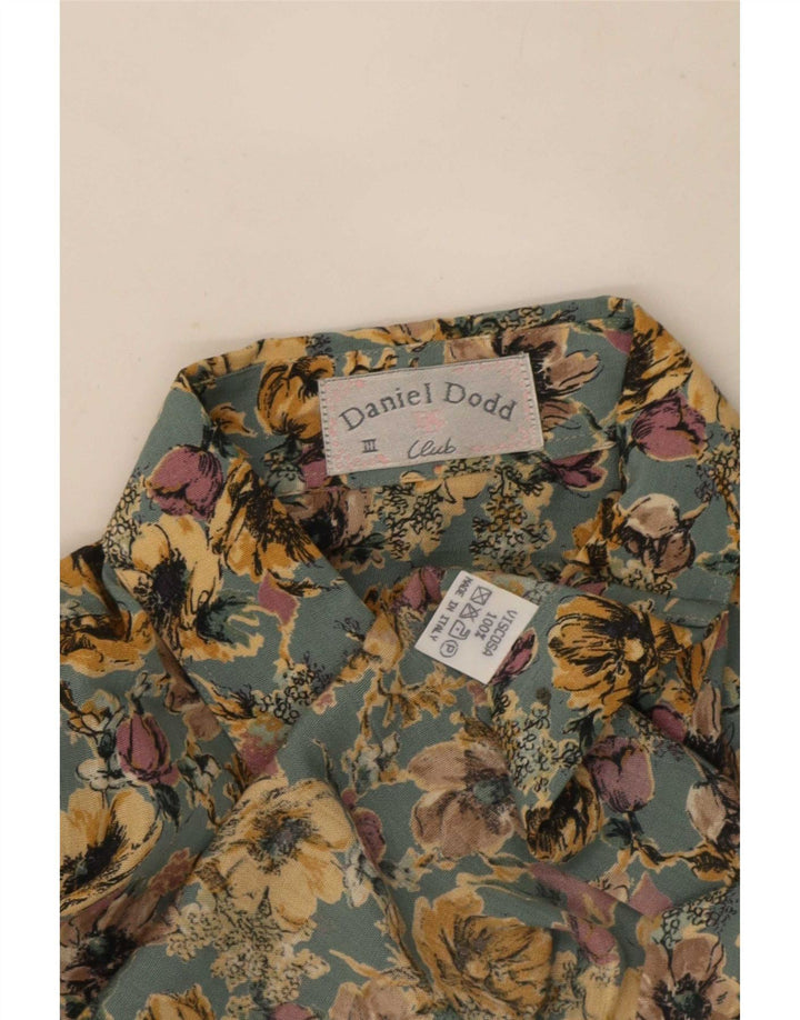 Camicia da uomo Daniel Dodd in viscosa floreale verde medio